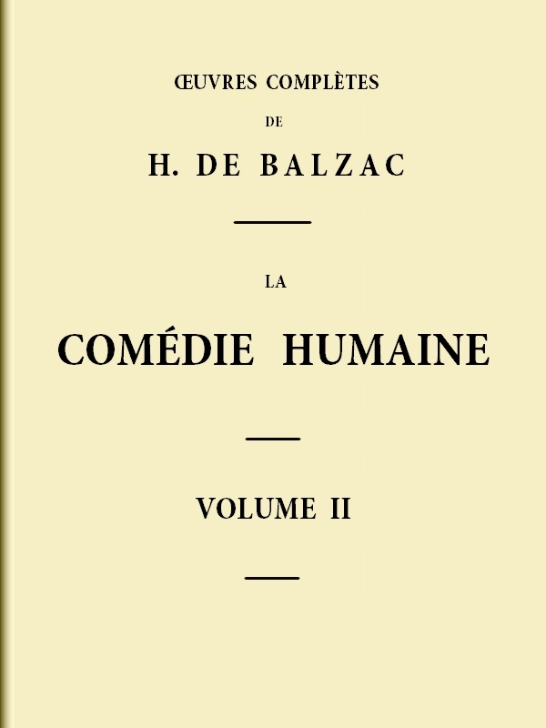 Couverture de La Comédie humaine - Volume 02 par Honoré de Balzac