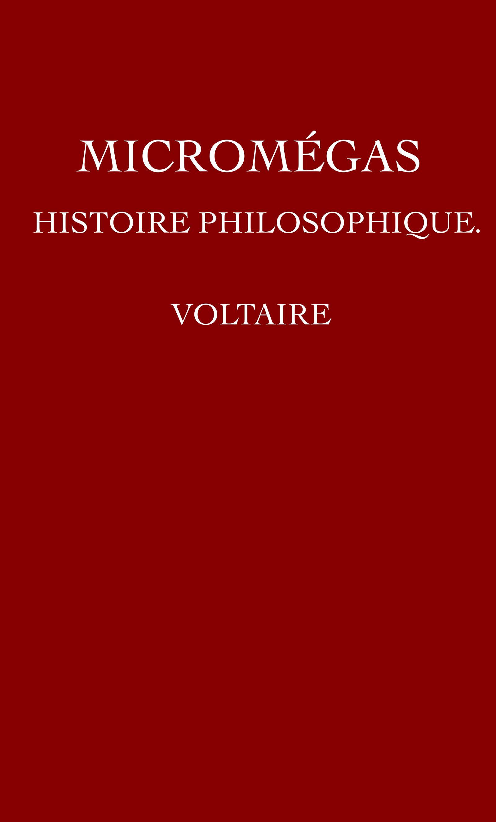 Copertina di Micromégas, di Voltaire
