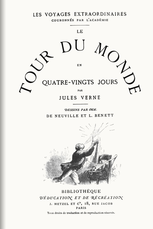 Copertina di Le Tour du monde en quatre-vingts jours, di Jules Verne