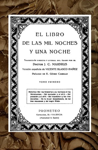 Portada de El libro de las mil noches y una noche; t. 1, de Anonymous