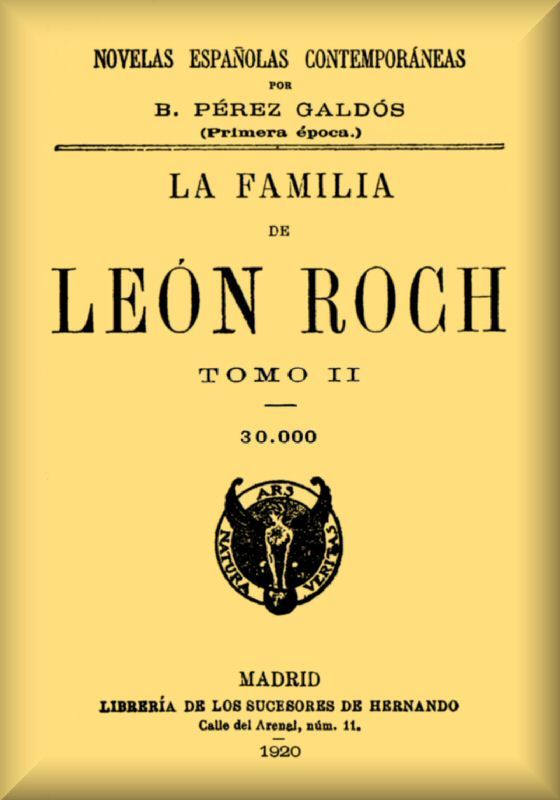 Portada de La familia de León Roch, Tomo 2, de Benito Pérez Galdós