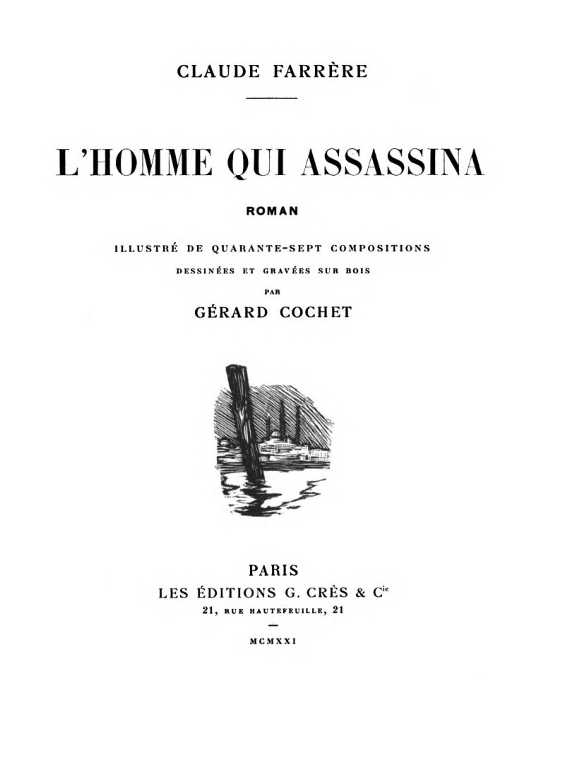 Couverture de L'homme qui assassina: Roman par Claude Farrère