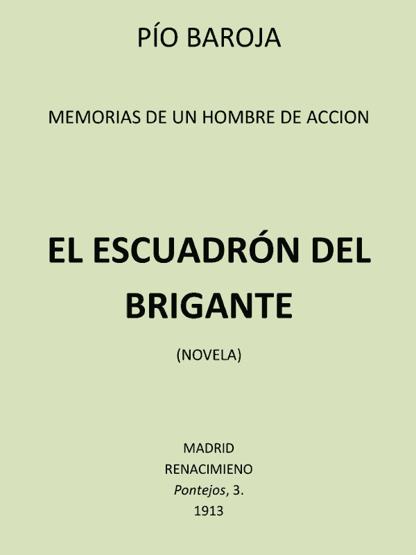 Portada de El Escuadrón del Brigante, de Pío Baroja