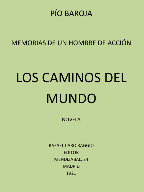 Portada de Los Caminos del Mundo, de Pío Baroja