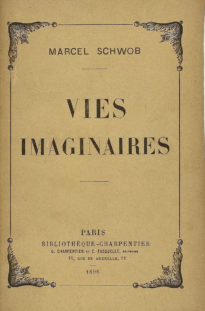Copertina di Vies imaginaires, di Marcel Schwob