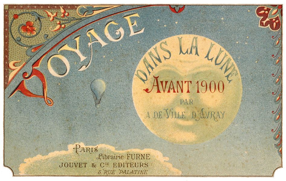 Portada de Voyage dans la lune avant 1900, de A. de Ville D'Avray