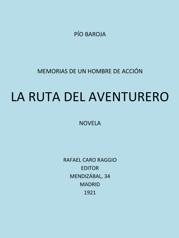 Couverture de La Ruta del Aventurero par Pío Baroja