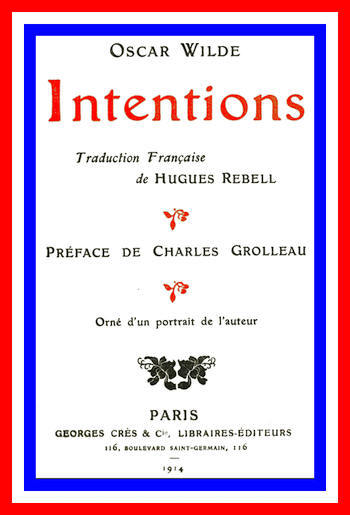 Copertina di Intentions, di Oscar Wilde