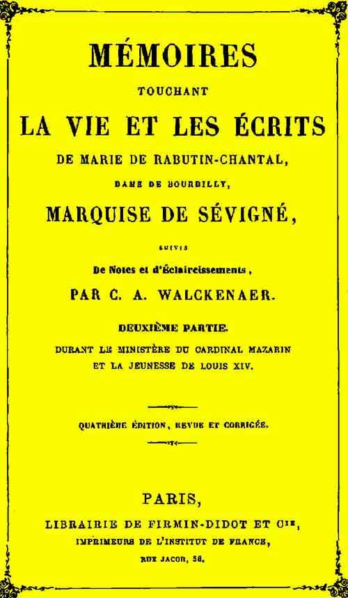 Copertina di Mémoires touchant la vie et les écrits de Marie de Rabutin-Chantal, (2/6), di C. A. Walckenaer