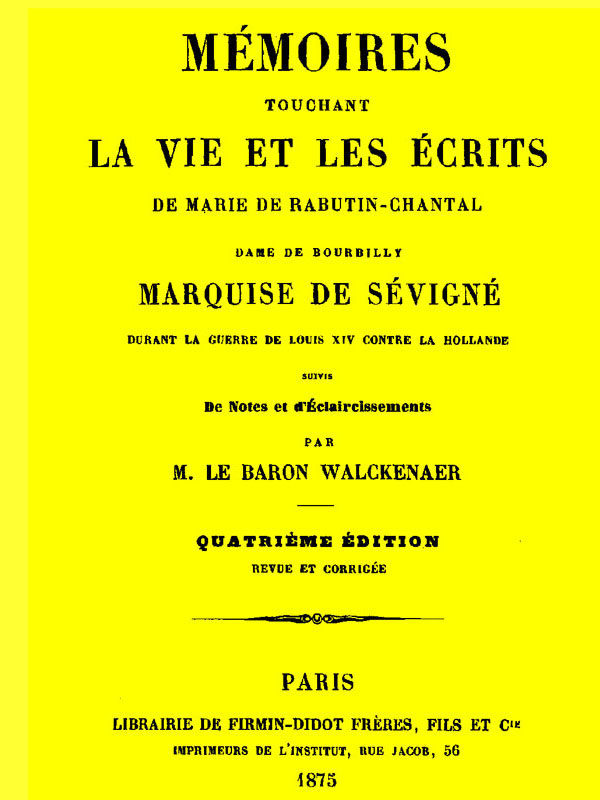 Copertina di Mémoires touchant la vie et les ecrits de Marie de Rabutin-Chantal, (4/6), di C. A. Walckenaer
