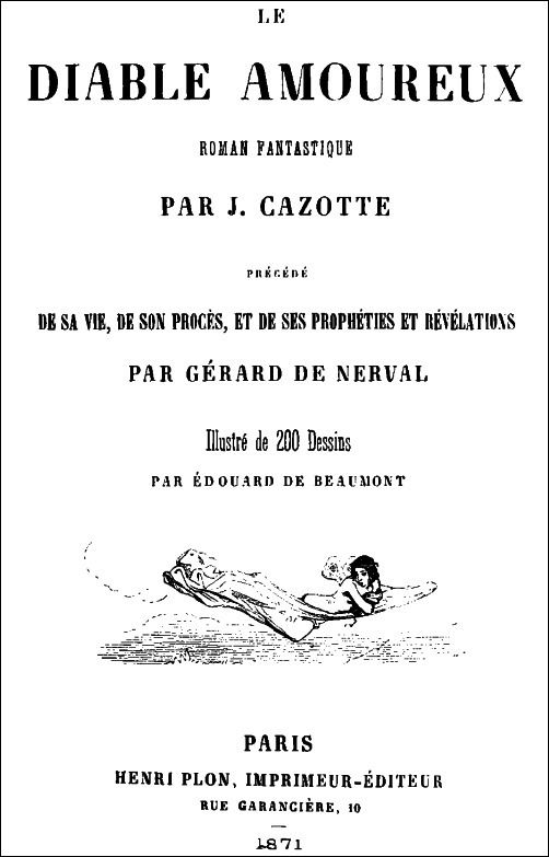 Operculum “Le diable amoureux”, auctore Jacques Cazotte