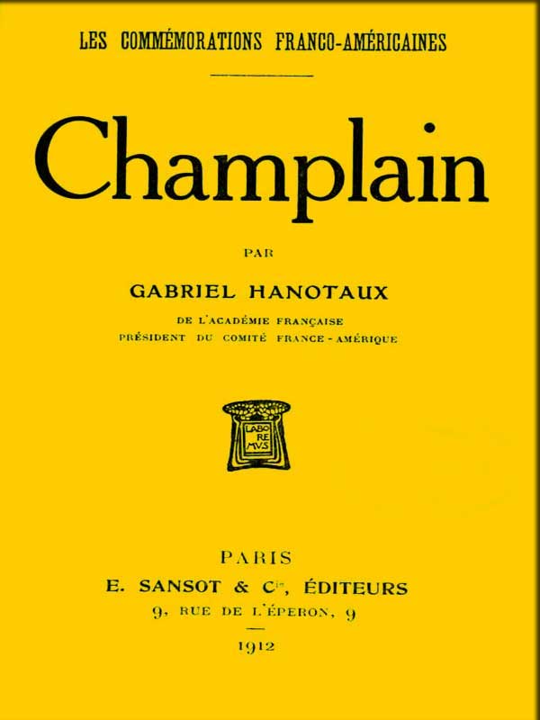 Copertina di Champlain, di Gabriel Hanotaux