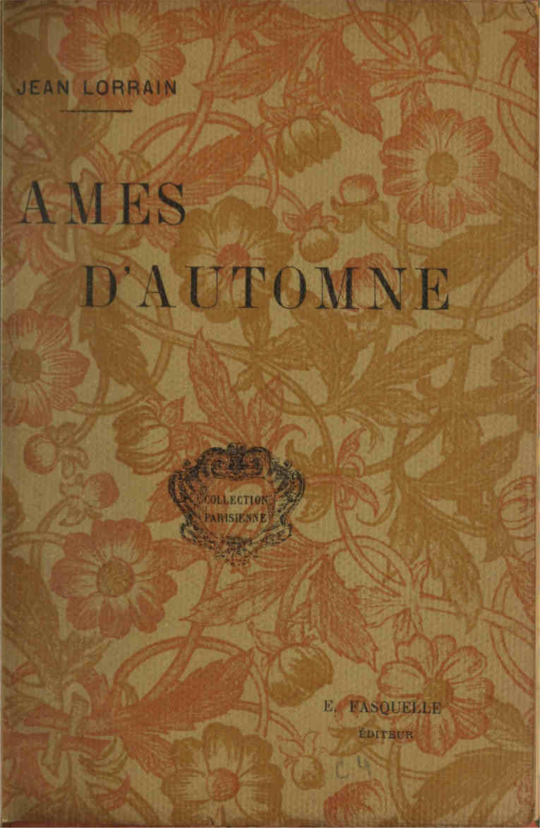 Copertina di Âmes d'automne, di Jean Lorrain