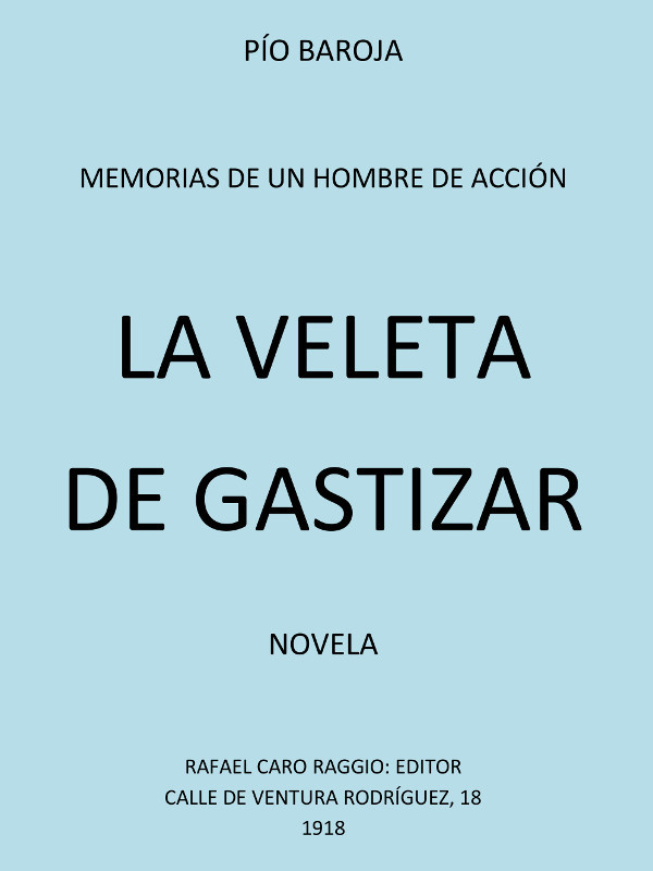 《La Veleta de Gastizar》封面,Pío Baroja 著