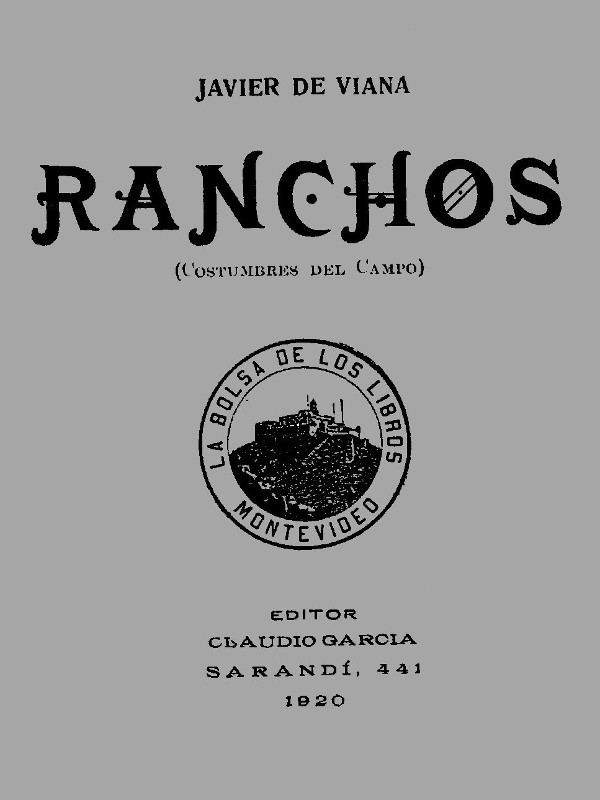 Portada de Ranchos (Costumbres del Campo), de Javier de Viana
