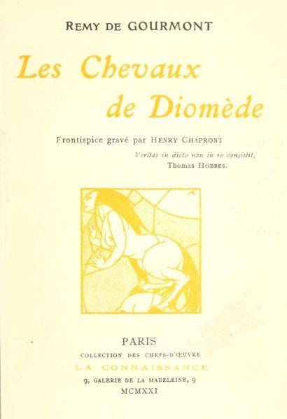 Copertina di Les chevaux de Diomède: Roman, di Remy de Gourmont