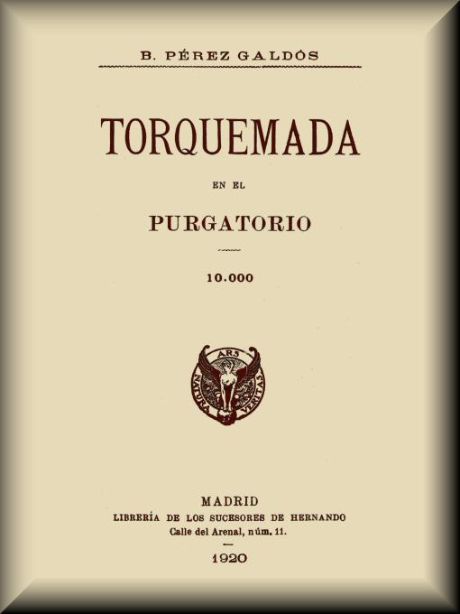 Portada de Torquemada en el purgatorio, de Benito Pérez Galdós
