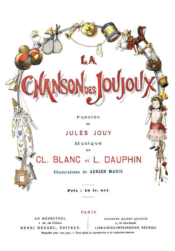Portada de La chanson des joujoux, de Jules Jouy
