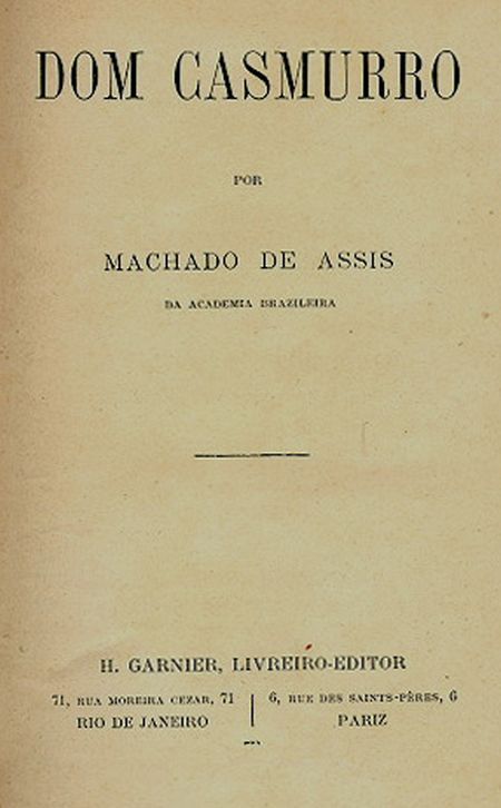 Portada de Dom Casmurro, de Machado de Assis