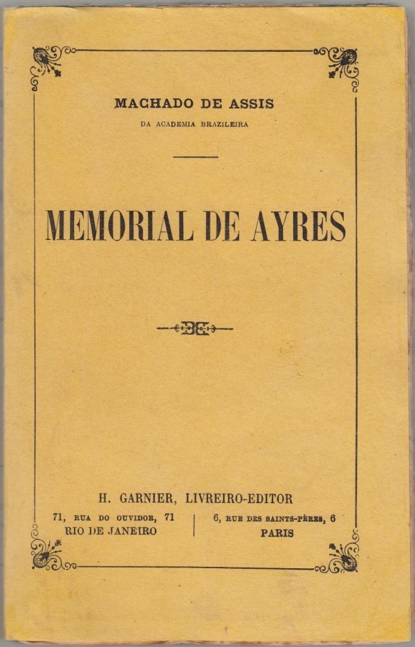Capa de Memorial de Ayres, de Machado de Assis