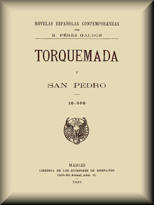 Portada de Torquemada y San Pedro, de Benito Pérez Galdós