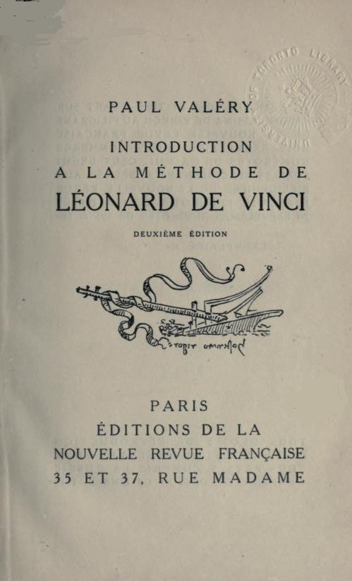 Copertina di Introduction à la méthode de Léonard de Vinci, di Paul Valéry