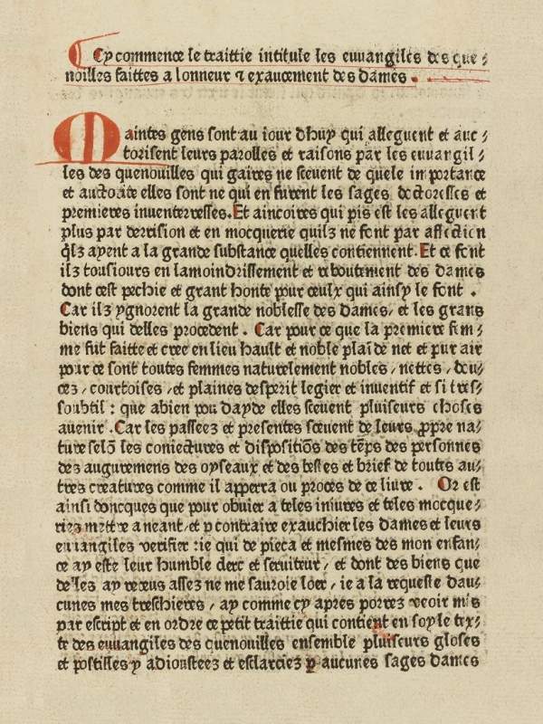 Copertina di Les évangiles des quenouilles, di maistre de Cambray Fouquart; Antoine Duval; active 14th century d'Arras Jean