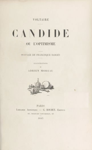 Portada de Candide, ou l'optimisme, de Voltaire
