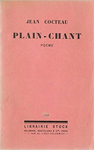 Copertina di Plain-chant, di Jean Cocteau