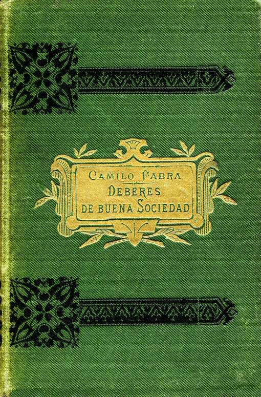 Couverture de Deberes de buena sociedad par Camilo Fabra