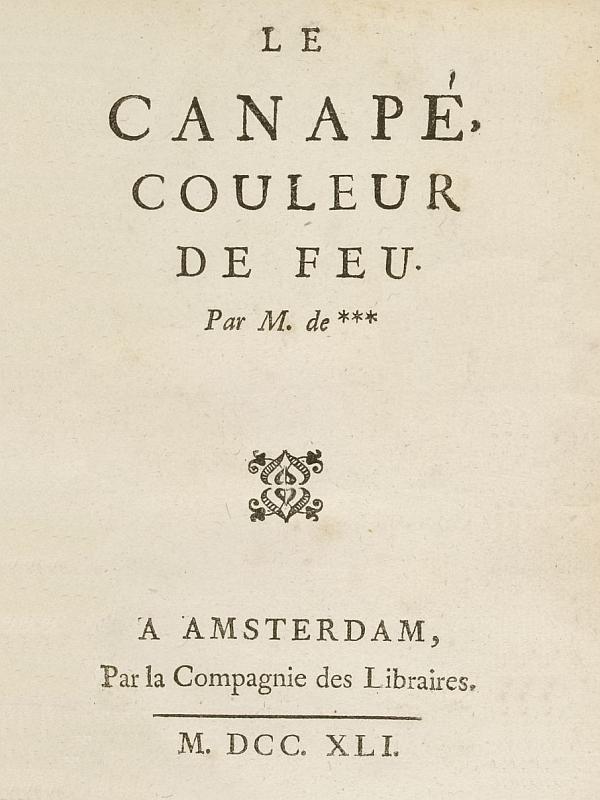 Copertina di Le Canapé couleur de feu, di Louis Charles Fougeret de Monbron