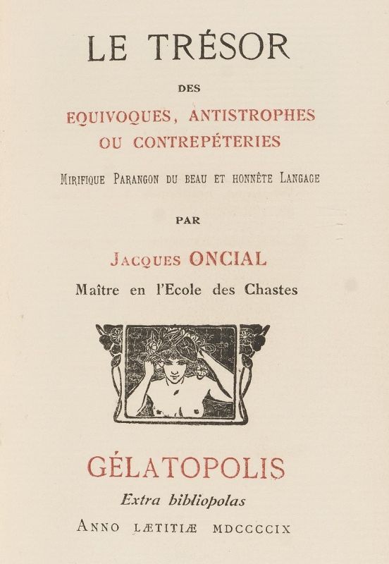 Copertina di Le trésor des équivoques, antistrophes, ou contrepéteries, di Léon Dupré-Carra