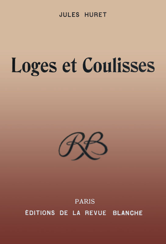 Copertina di Loges et coulisses, di Jules Huret