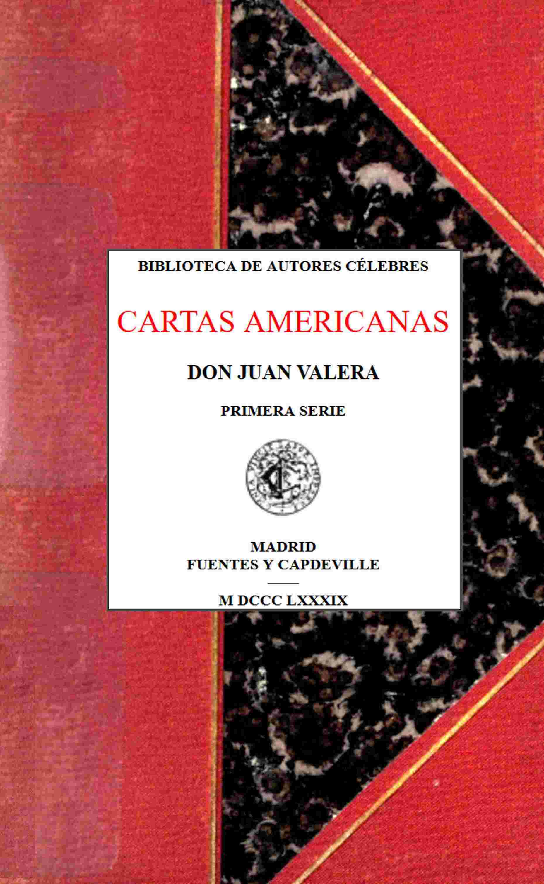Couverture de Cartas americanas. Primera serie par Juan Valera