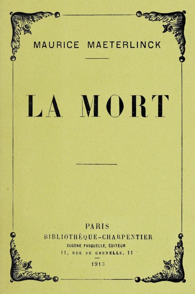 Copertina di La Mort, di Maurice Maeterlinck