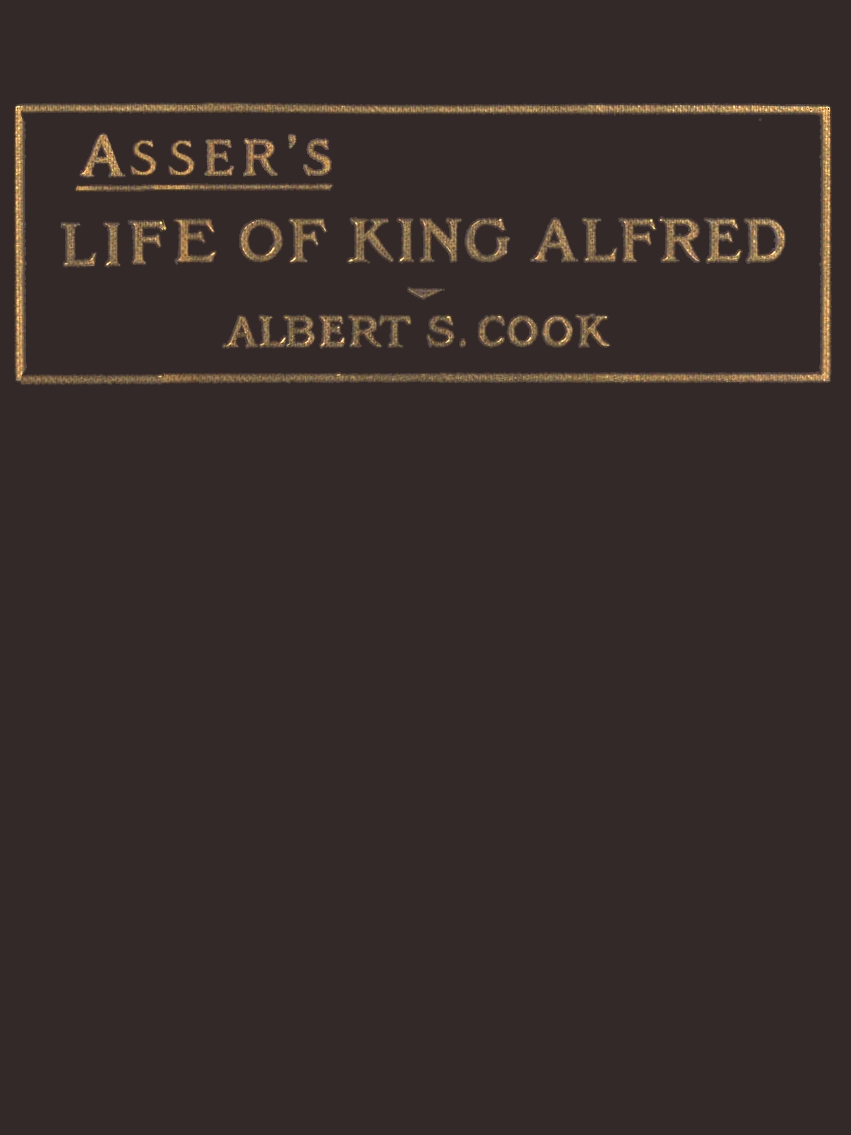 Copertina di Asser's Life of King Alfred, di John Asser