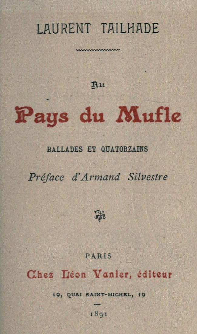 Copertina di Au Pays du Mufle: Ballades et Quatorzains, di Laurent Tailhade