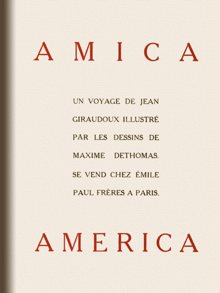 Copertina di Amica America, di Jean Giraudoux