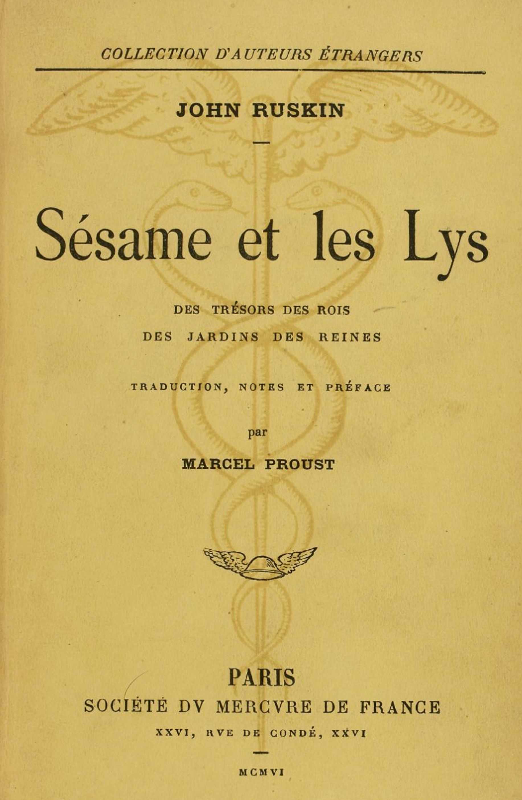 Copertina di Sésame et les lys: des trésors des rois, des jardins des reines, di John Ruskin