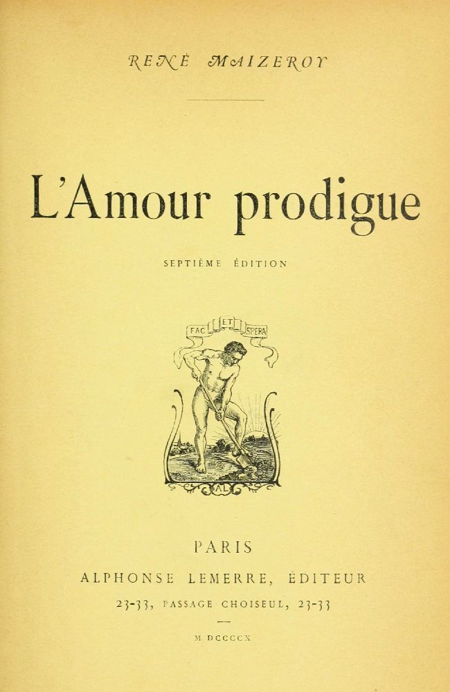 Copertina di L'amour prodigue, di René Maizeroy