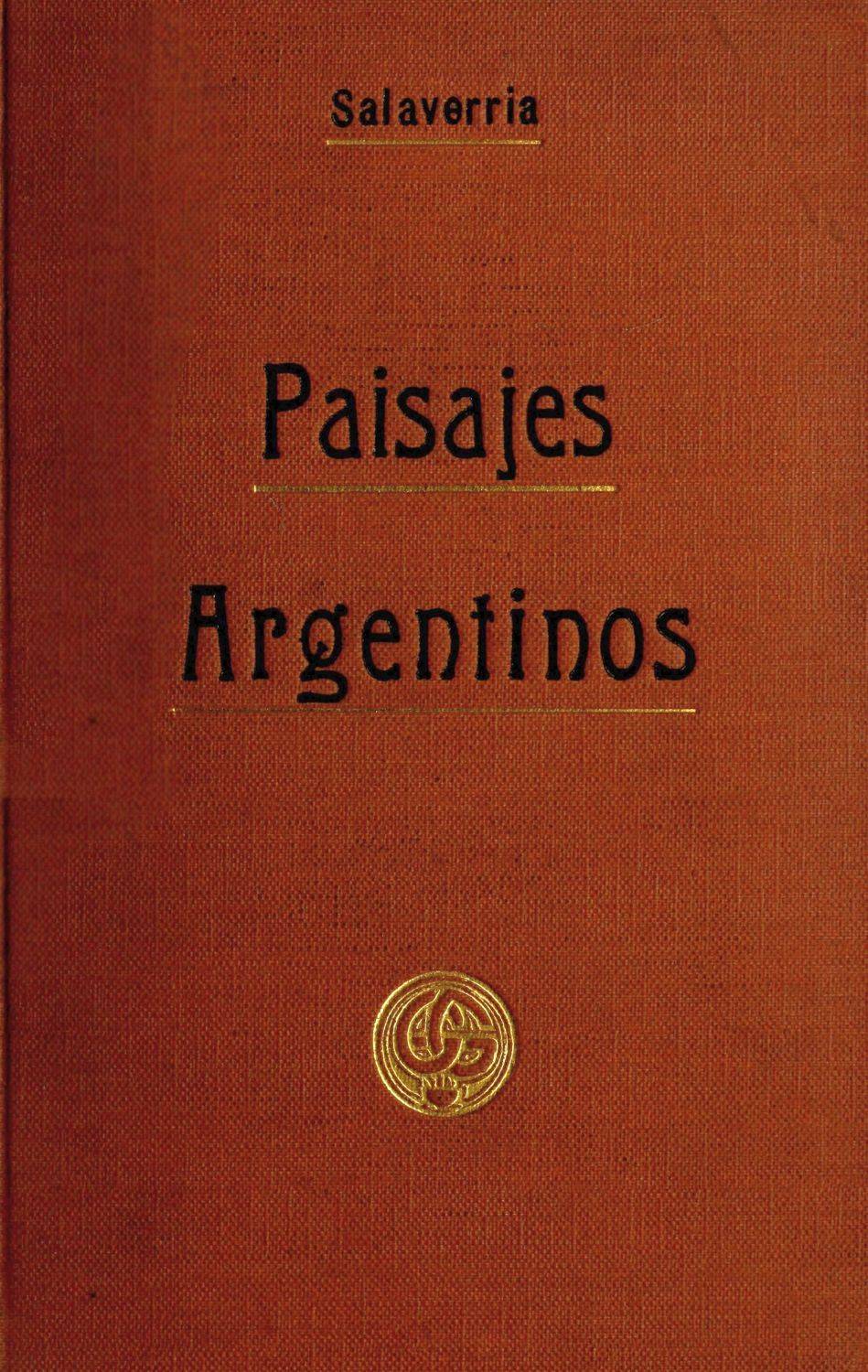 Portada de Paisajes Argentinos, de José María Salaverría