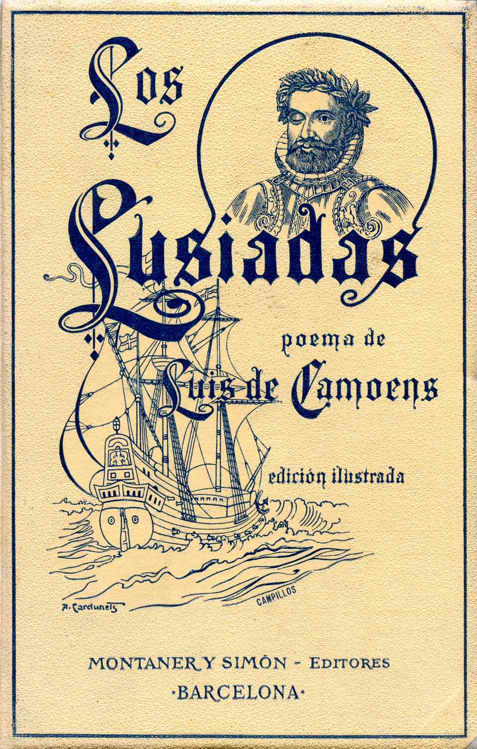 Capa de Los Lusíadas: Poema épico en diez cantos, de Luís de Camões