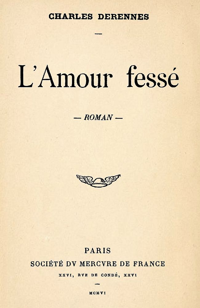 Operculum “L'amour fessé”, auctore Charles Derennes