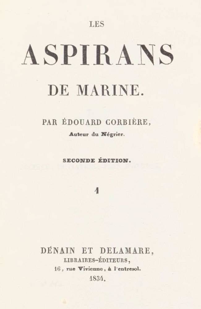 Copertina di Les Aspirans de marine, volume 1, di Edouard Corbière