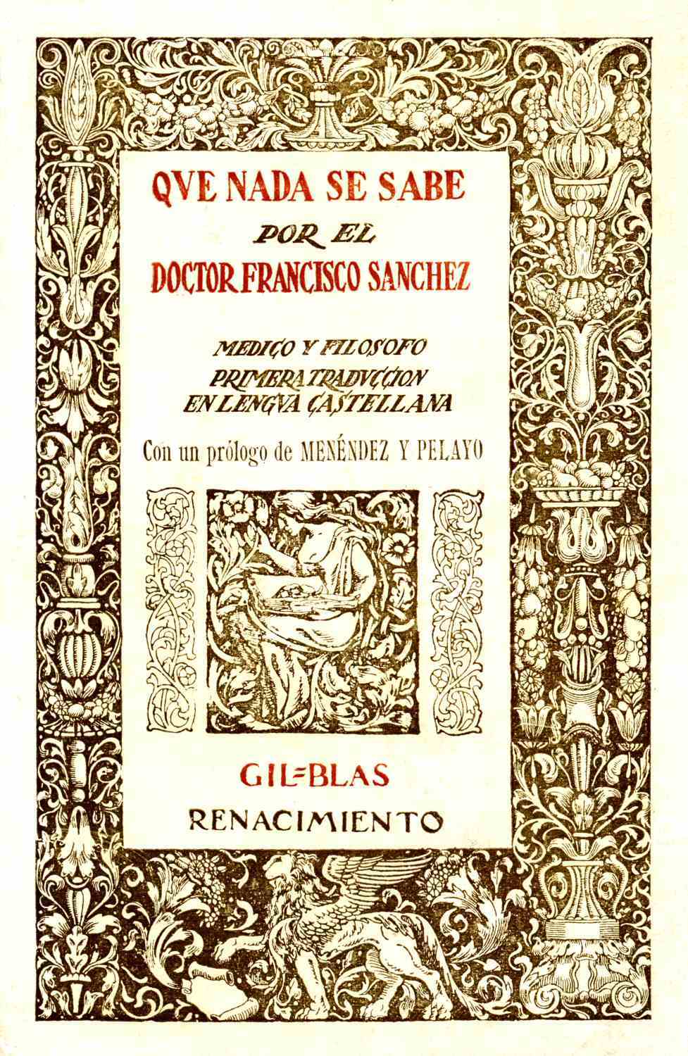 Capa de Que nada se sabe, de Francisco Sánchez