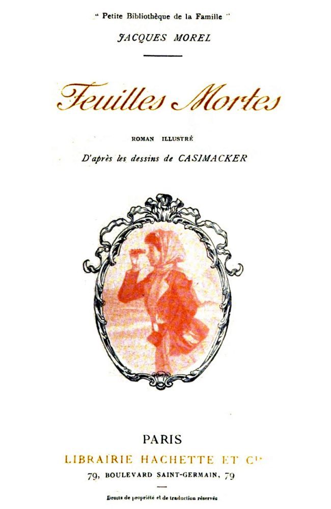 Copertina di Feuilles mortes, di Jacques Morel