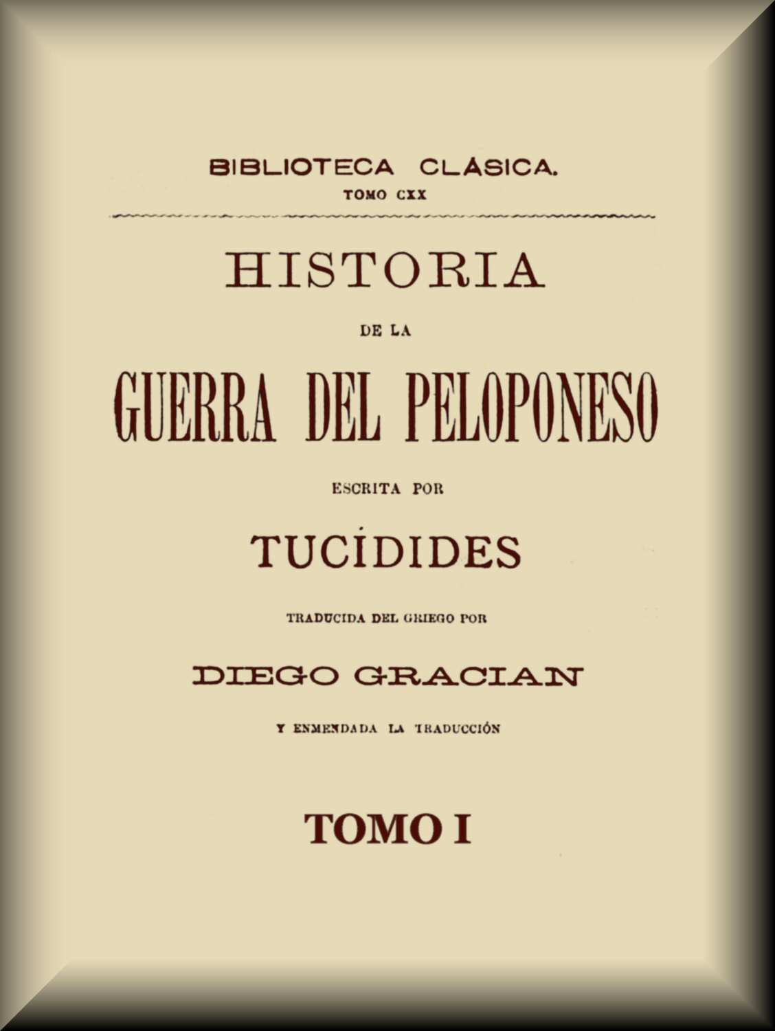 Portada de Historia de la guerra del Peloponeso (1 de 2), de Thucydides