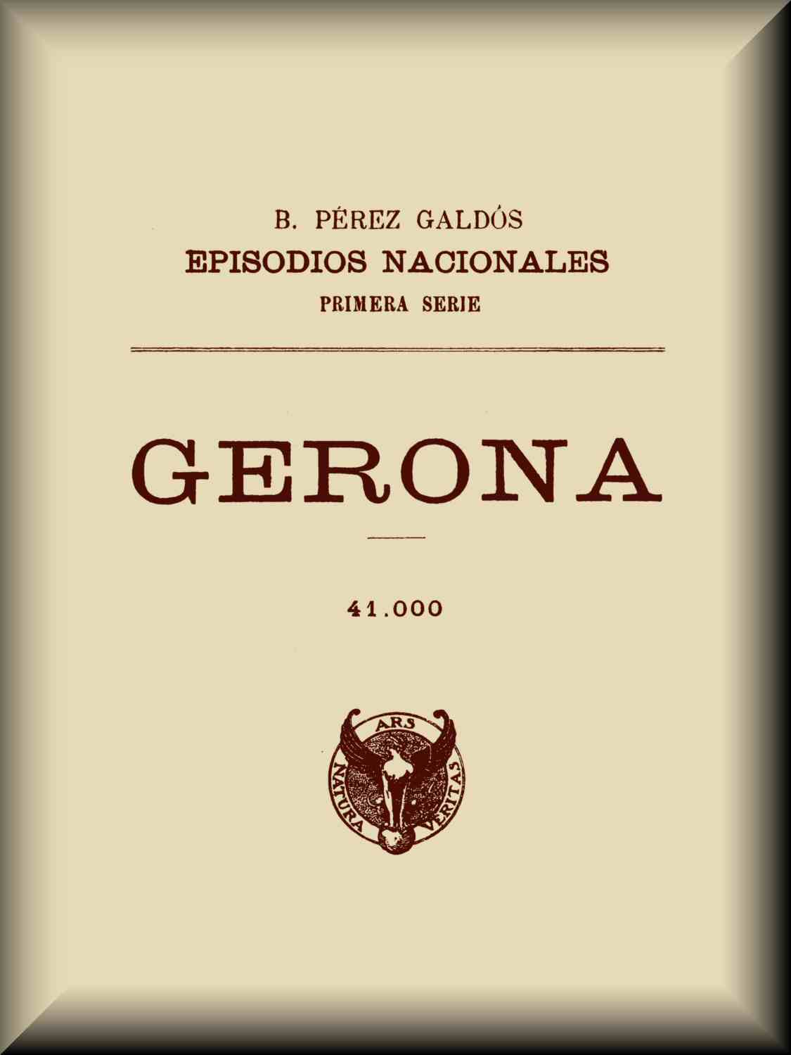 Couverture de Gerona par Benito Pérez Galdós
