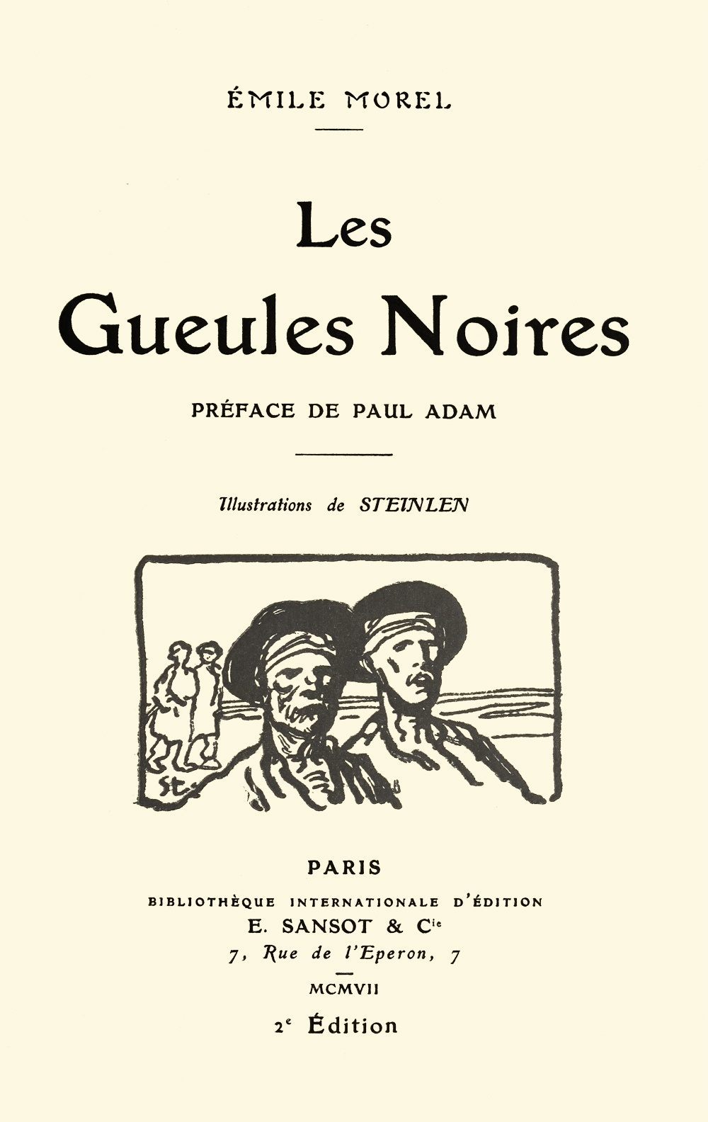 Copertina di Les Gueules Noires, di Emile Morel