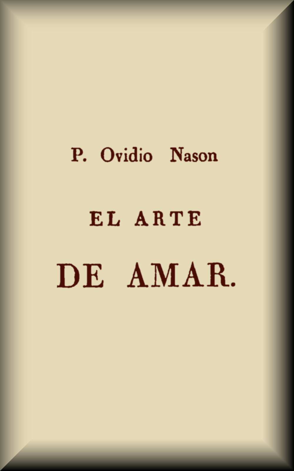 Portada de El arte de amar, de Ovid